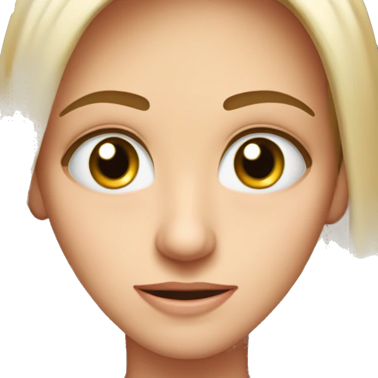 Cara con los ojos cerrados mandando a callar con y dedo en la oreja emoji