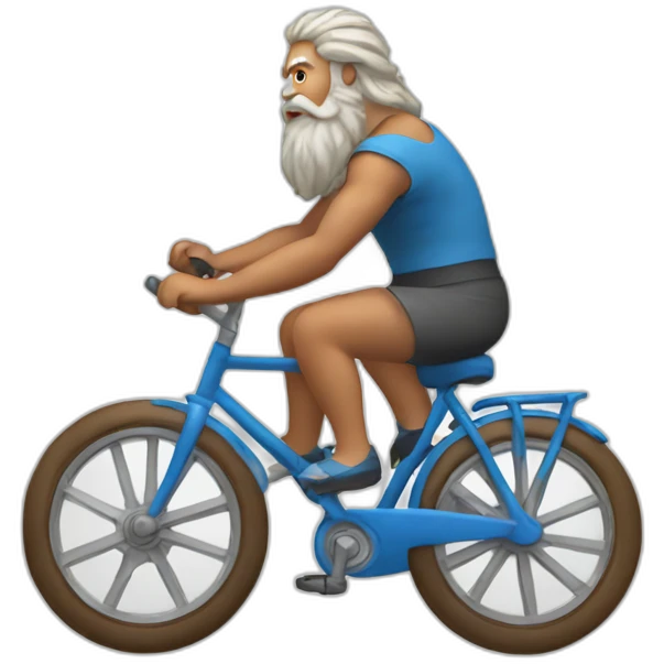 Zeus on a bicycle emoji