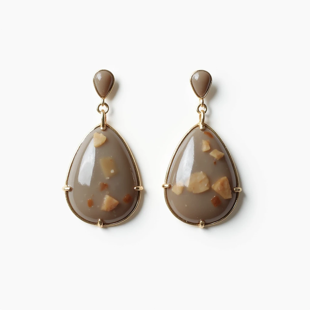 realistic teardrop-shaped earring, isolated on a transparent background, no visible background emoji