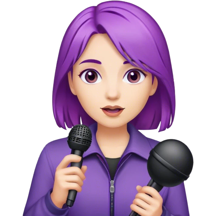 violet 🎤 emoji