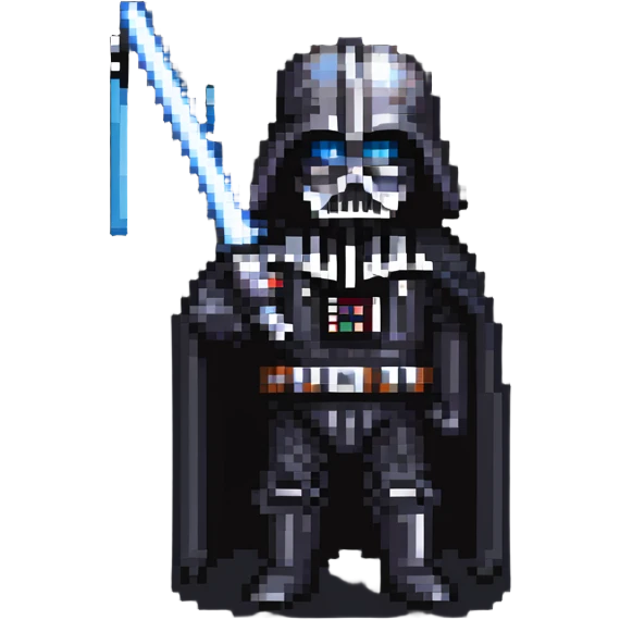 Darth Vader holding a red lightsaber emoji