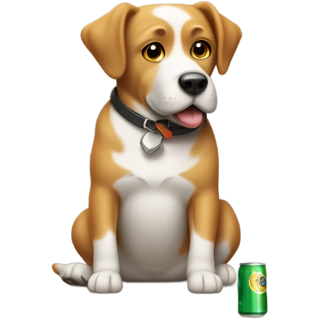 Dog with beer emoji