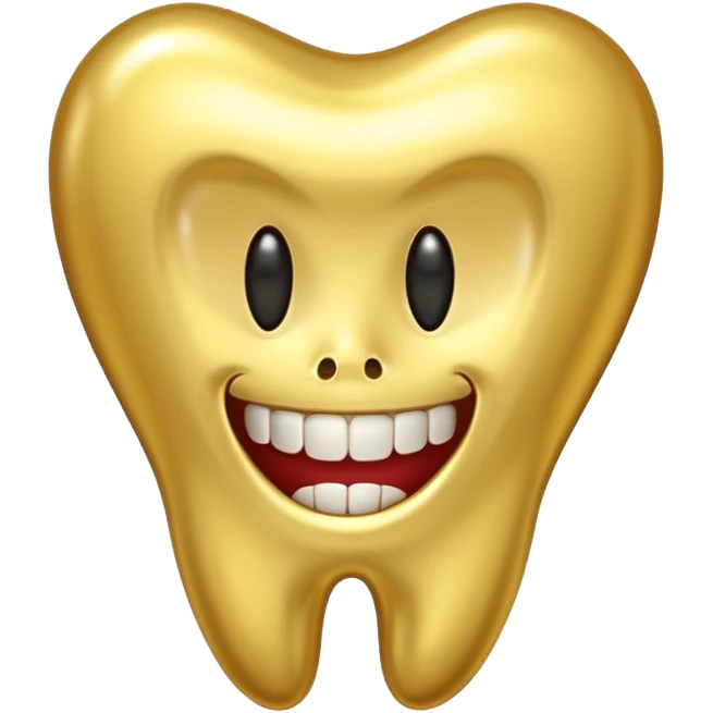gold tooth no face emoji