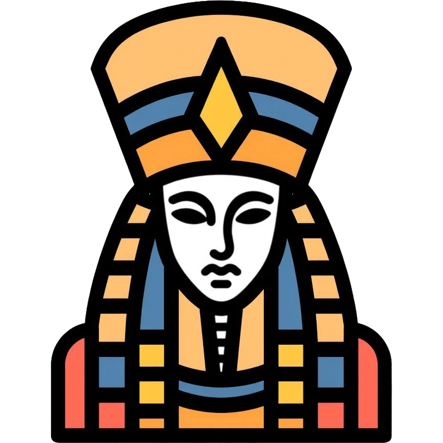 Osiris Egyptian god of afterlife symbol with Atef crown emoji