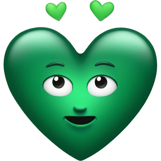 Dark green heart emoji