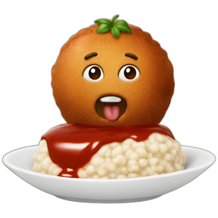 one meatball with sauce emoji