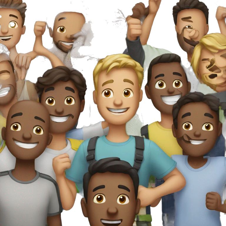 happy group of GUYS emoji
