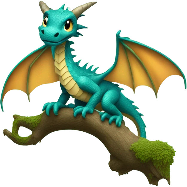 Dragon on a tree emoji