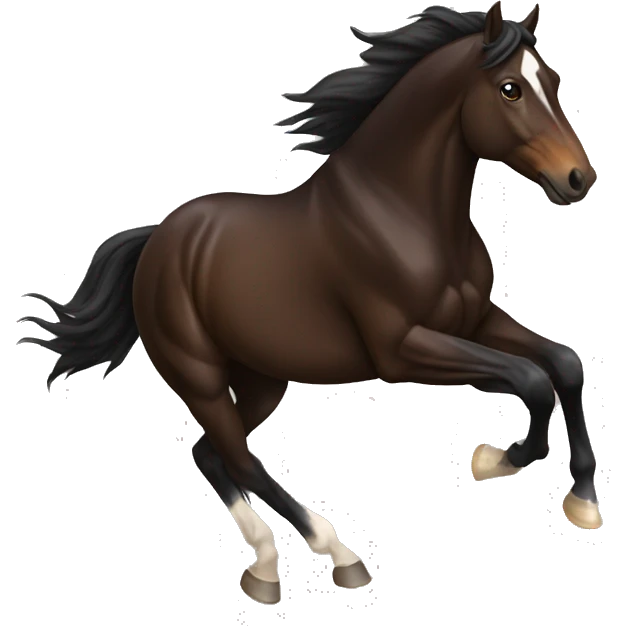 dark brown galloping horse emoji