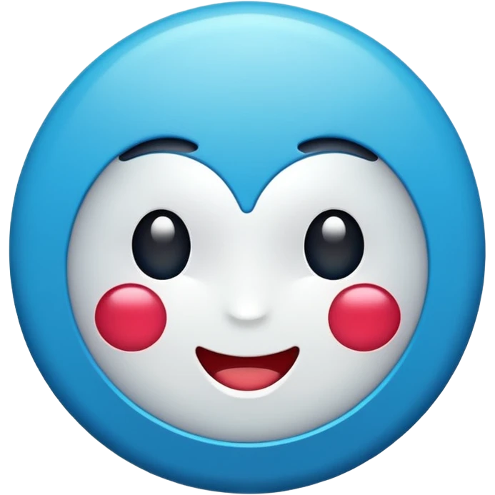Emoji de verificación azul de tik tok pero que no salga la puntita de la verificación de la tilde que salga todo redondo  emoji