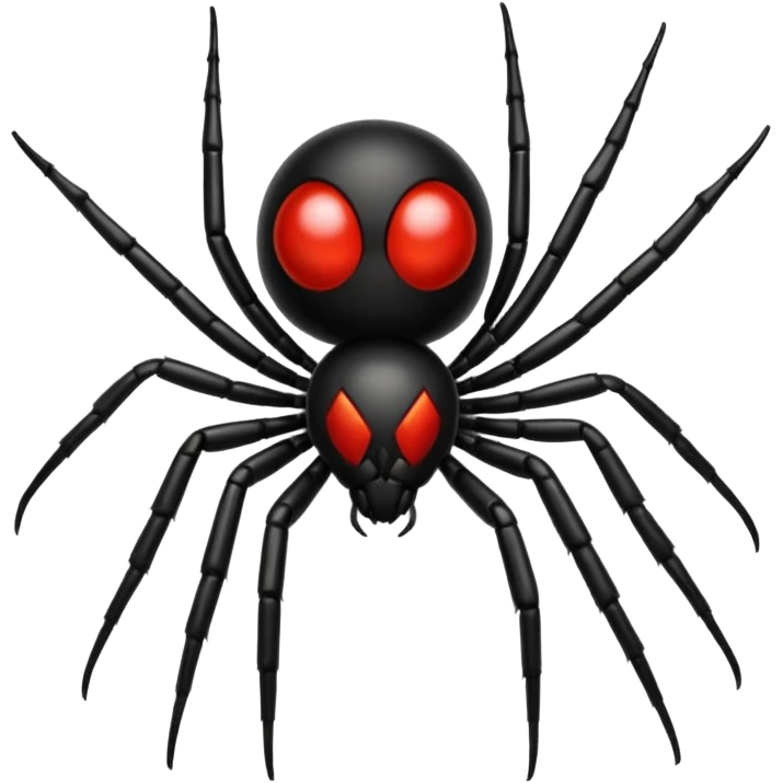Tiny black widow emoji