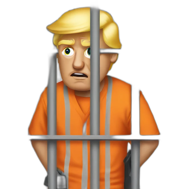 Donald Trump in prison funny emoji