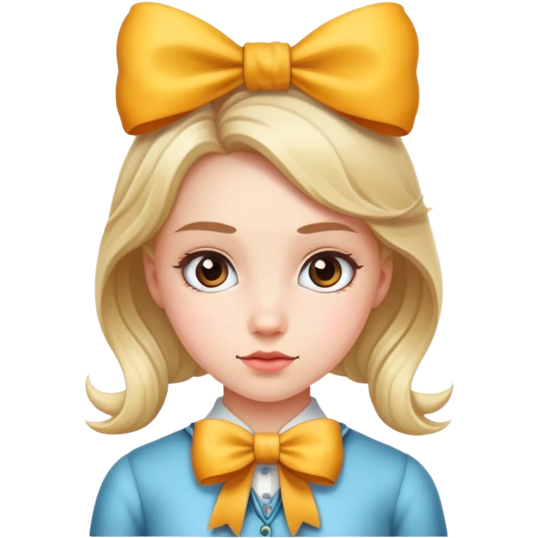 Girl with a bow emoji