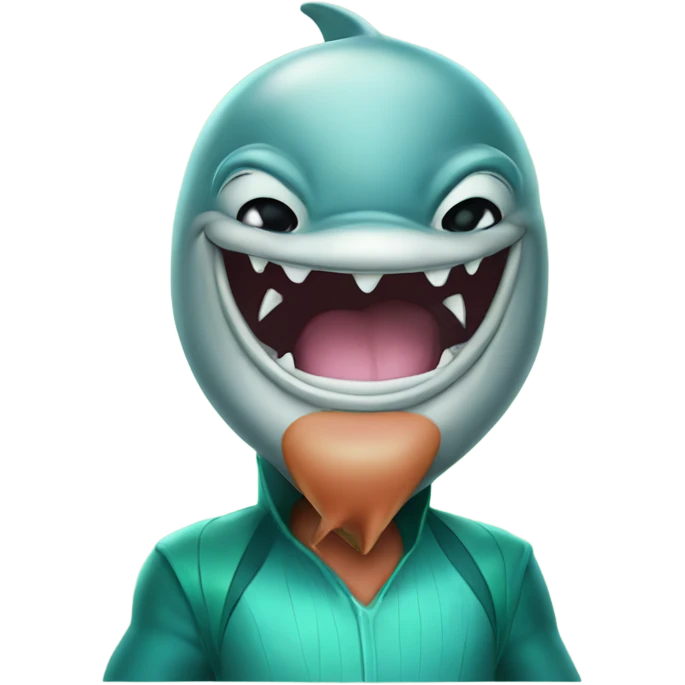 dolphins with evil disney character costumes on emoji