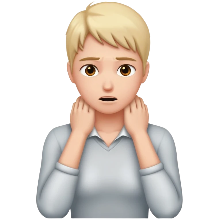 hands around neck  emoji