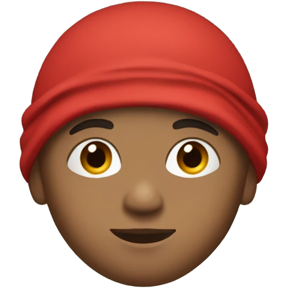 Lightskin boy with durag and red hoodie emoji