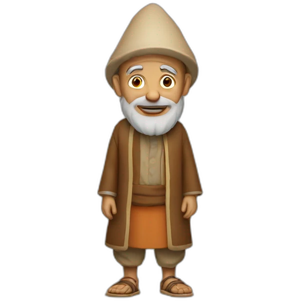 a frame with an old moroccan man standing emoji