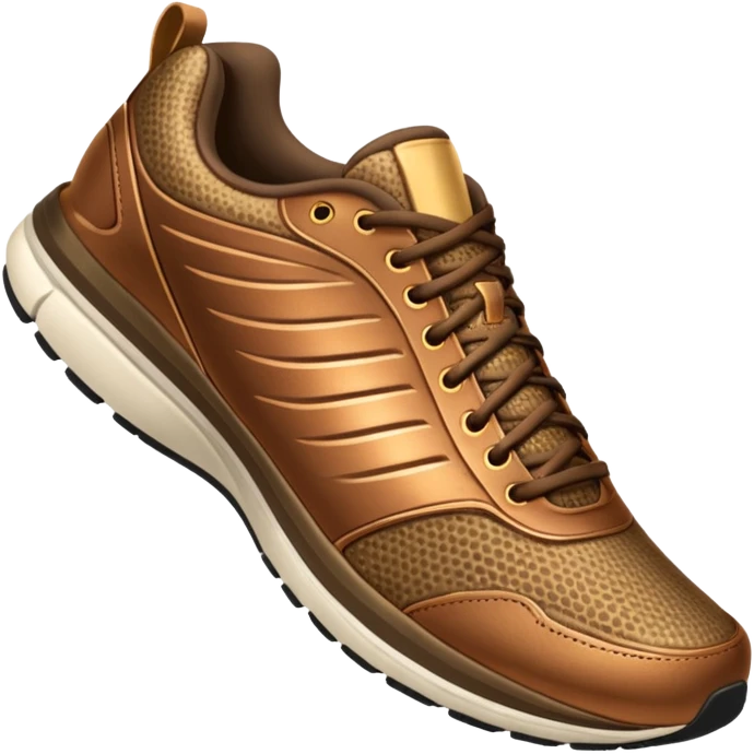 A running shoe that says the word "Bronze" emoji