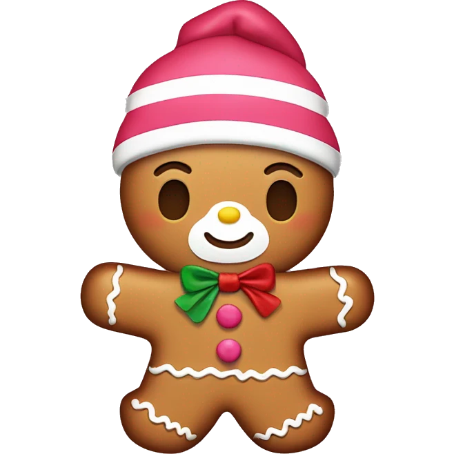 Hello kitty dressed as a gingerbread man  emoji