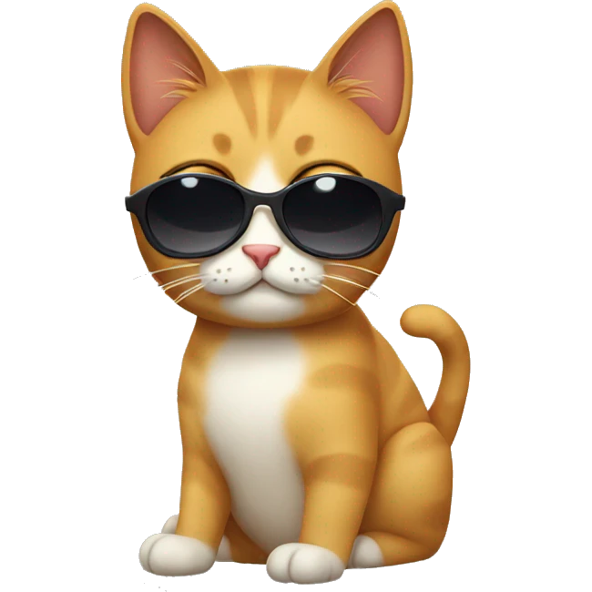 Cat with sunglasses emoji