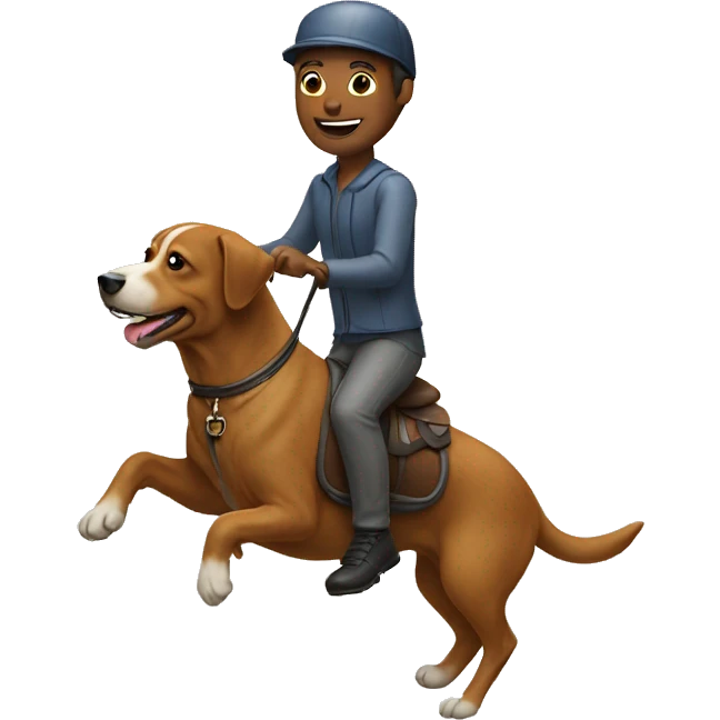 person riding a dog emoji
