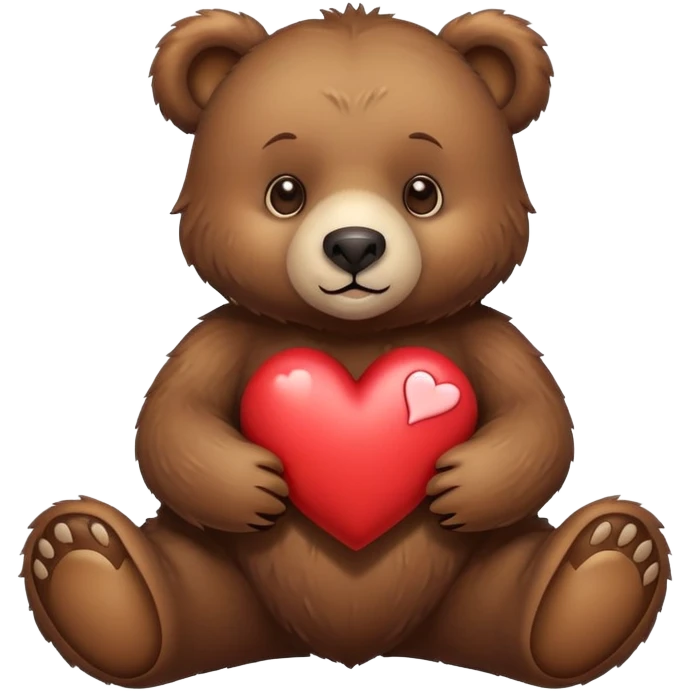 Bear with a heart emoji