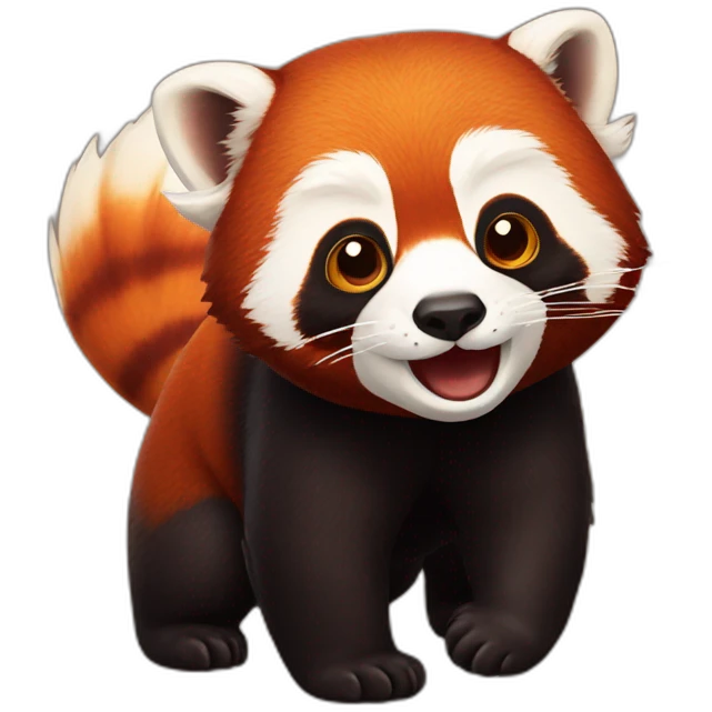 red panda funny emoji