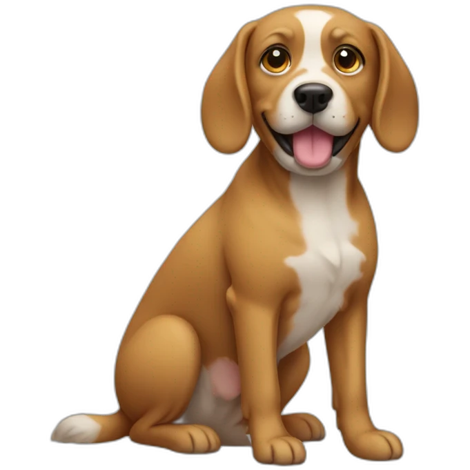 Dog with body emoji