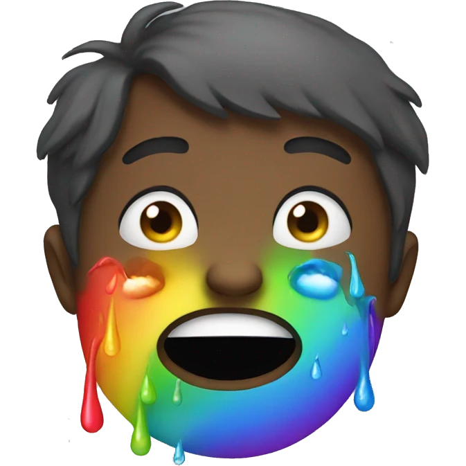 crying rainbow emoji