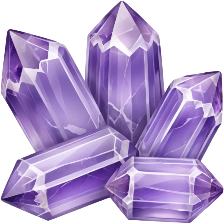 Pastel lavender banded Amethyst crystals emoji