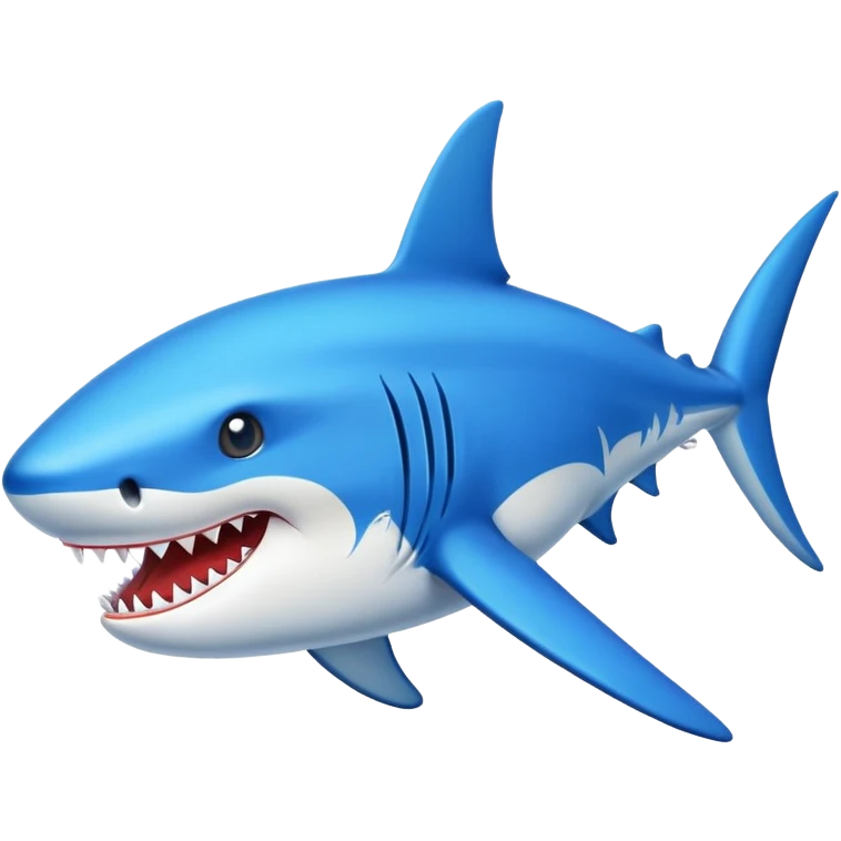 Tiburón con tenis azules  emoji