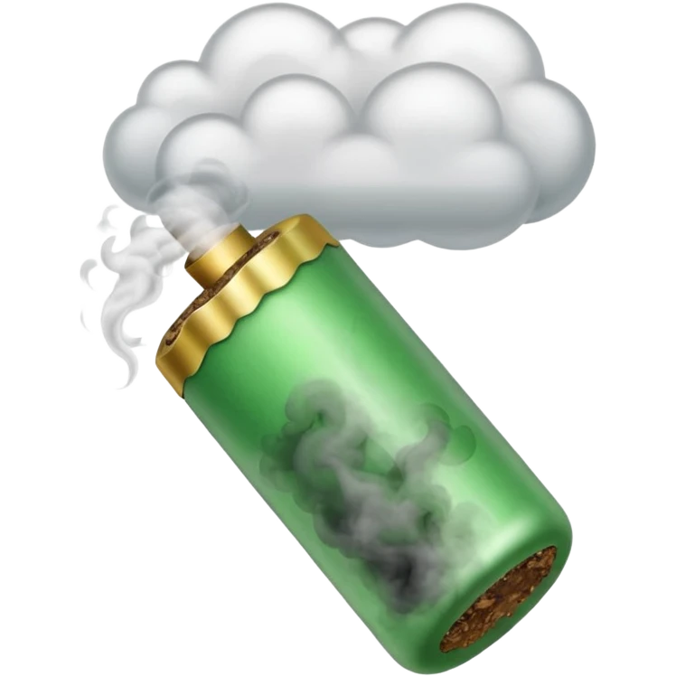 smoke coming out of a blunt emoji