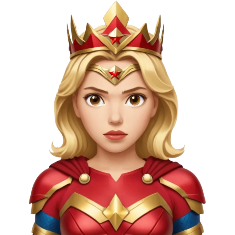 Scarlett Johansson as a wonder woman emoji