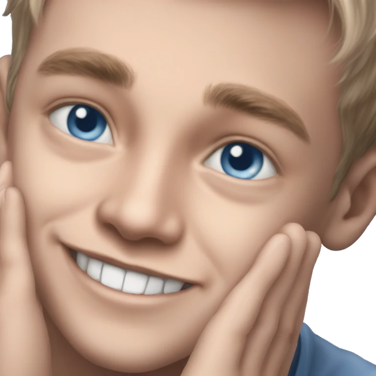 happy blue-eyed boy portrait emoji