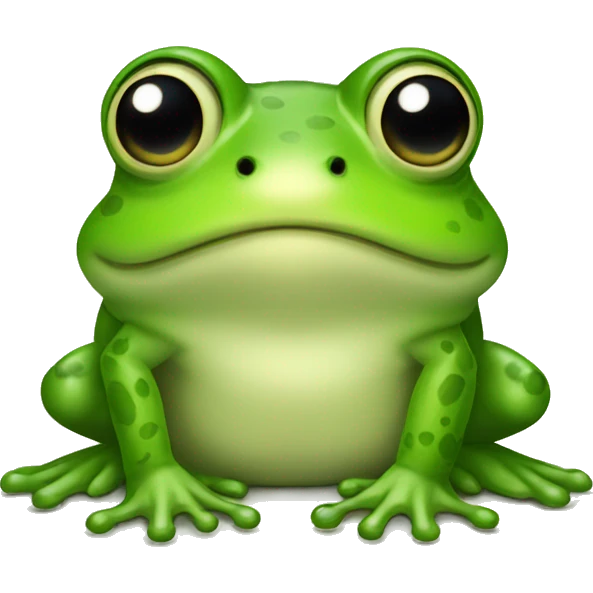 The anthropomorphic frog emoji