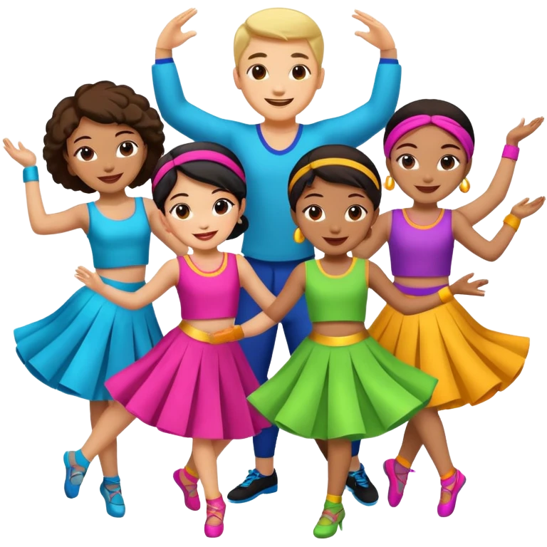 dancer sfrom different backgrounds  emoji