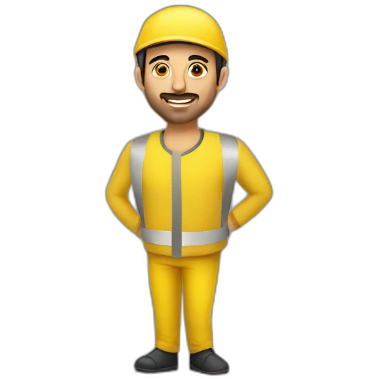 Armenian men in yellow clothing in public trasnport emoji