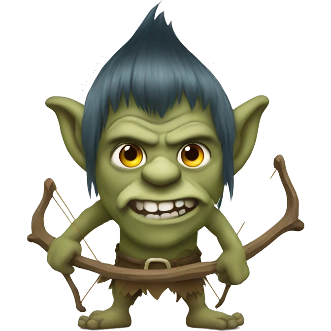 Troll with a bow emoji