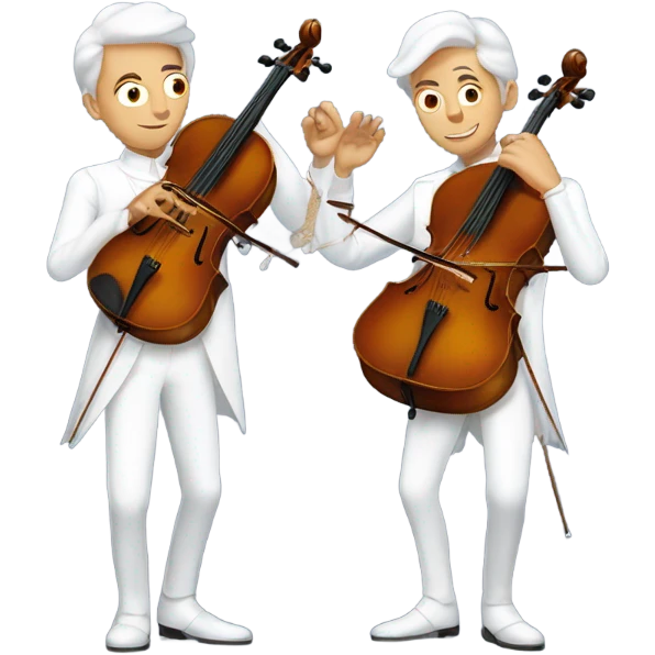 2Cellos in white emoji