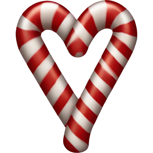 Candy cane heart emoji