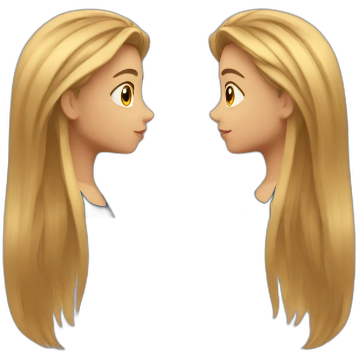 Girl with long hair emoji