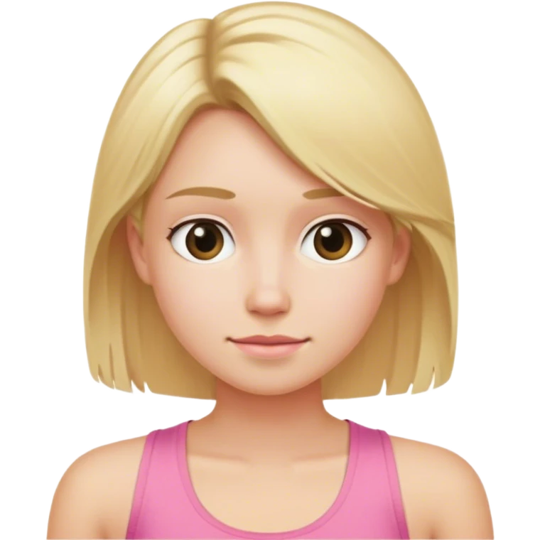 Blonde in a pink tank top emoji