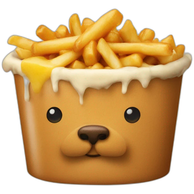 Poutine sur un ours emoji