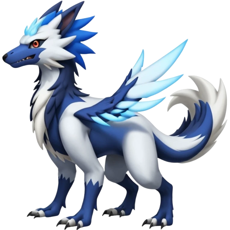 Nargacuga-Absol-Sergal-Silvally-Wolf-Latios-fusion, full body  emoji