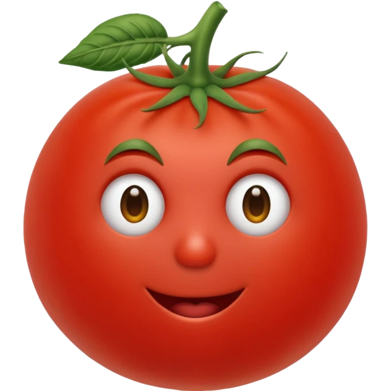 Eine Tomate mit Gesicht und Hände emoji