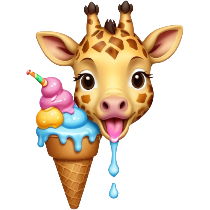 Giraffe with Ice Creams
Baby giraffe with melting ice cream


 emoji