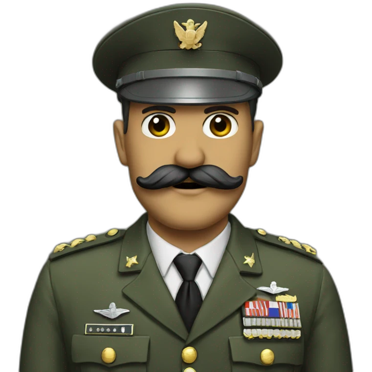 Army General with mustache emoji