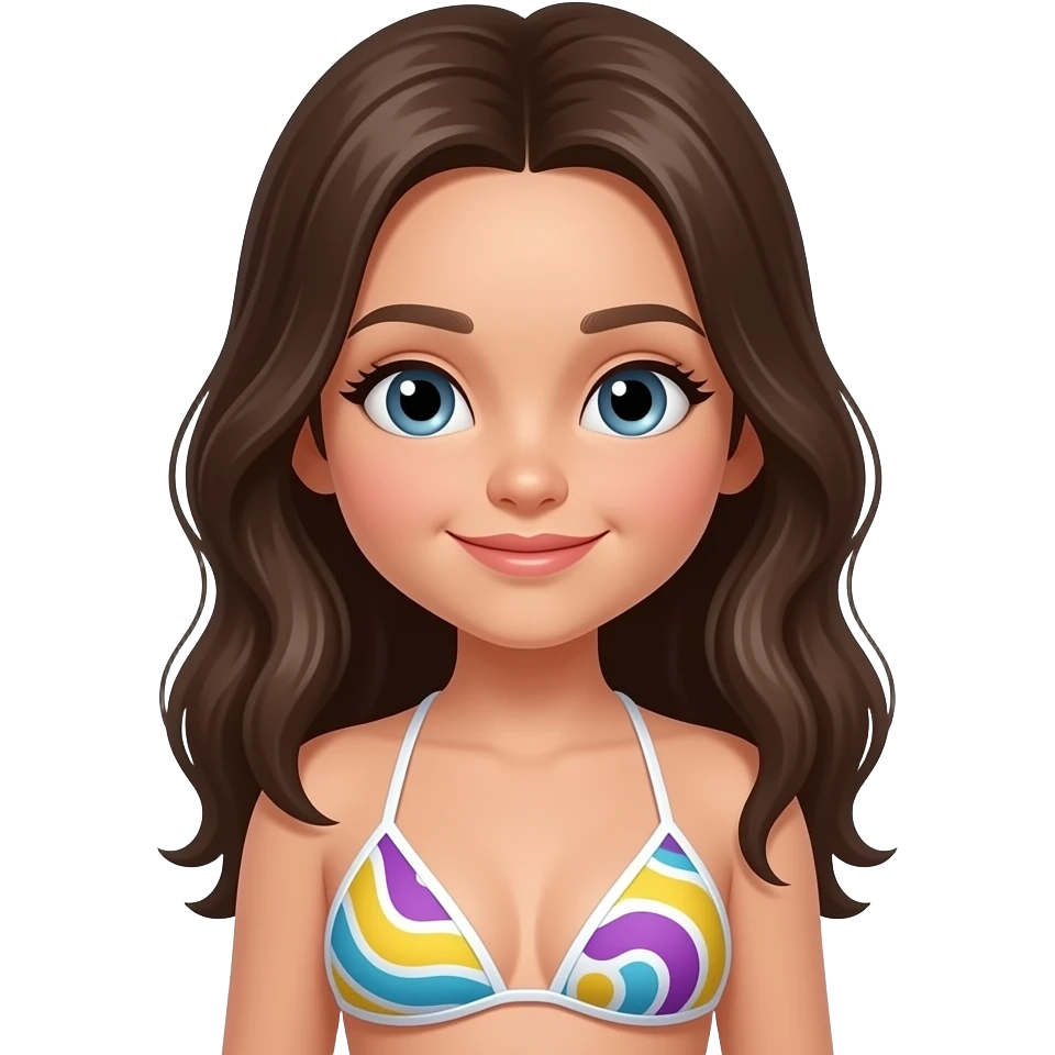 young girl wearing Bikini emoji