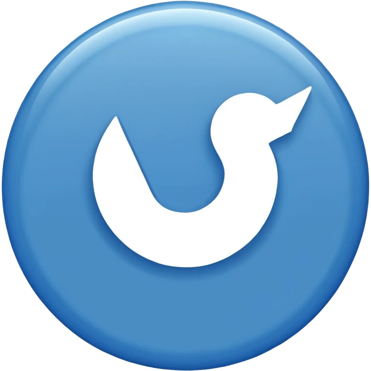 Blue circle with a tick inside ￼￼ emoji