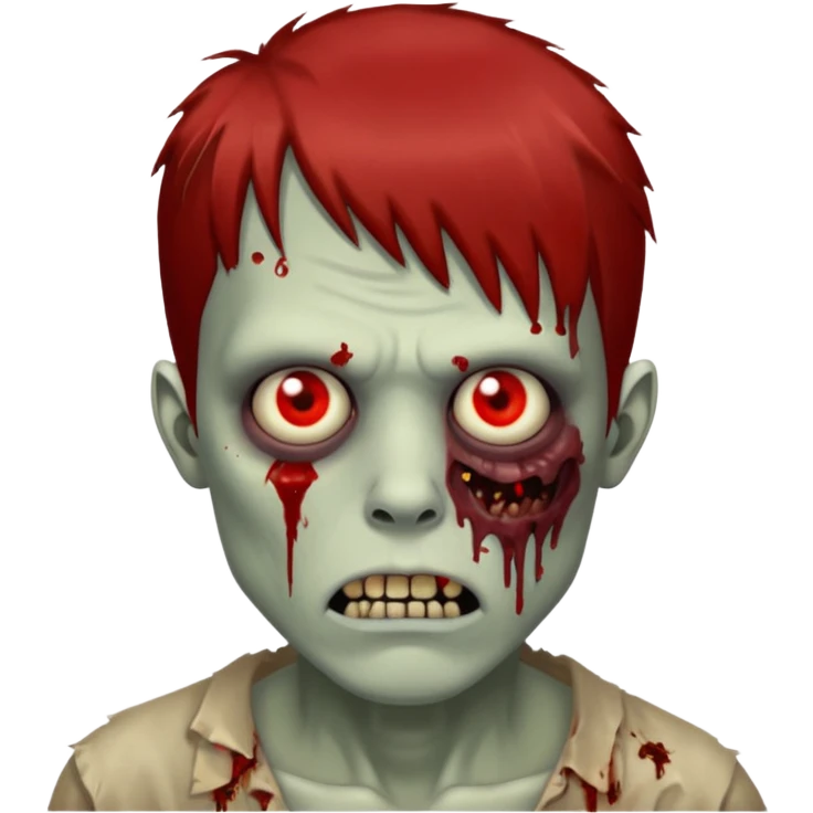 male zombie with messy bangs emoji
